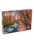 Puzzle Enjoy de 1000 piese - Forest Stream in Plitvice, Croatia - 1t
